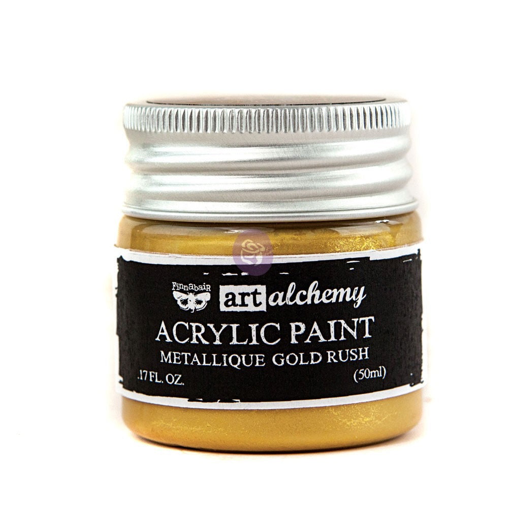 Metallic Acrylic Set - Gold Rush | 50 mL | Finnabair | Redesign with Prima