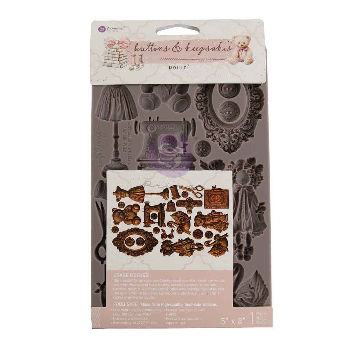 Buttons & Keepsakes Decor Mould® | 5” x 8” | Frank Garcia | Prima Marketing Inc