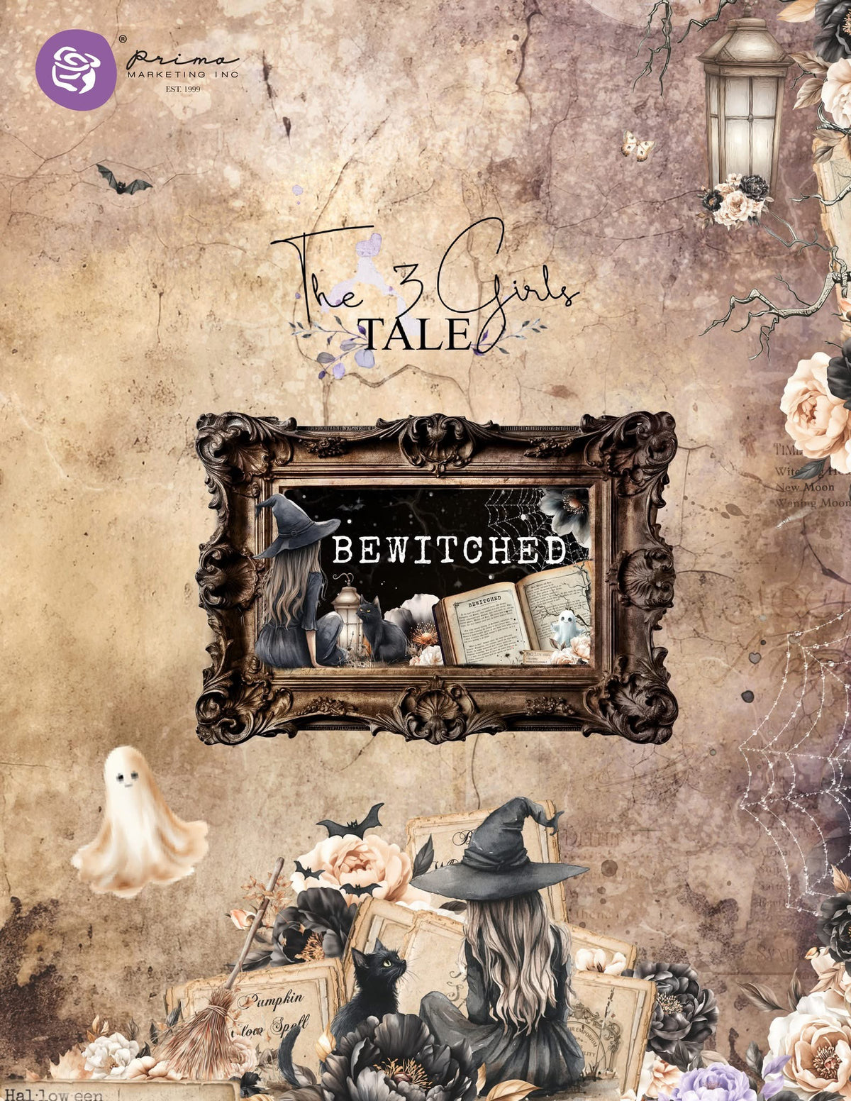 Bewitched Collection A4 Transfer | Three Girls Tale | Prima Marketing, Inc.