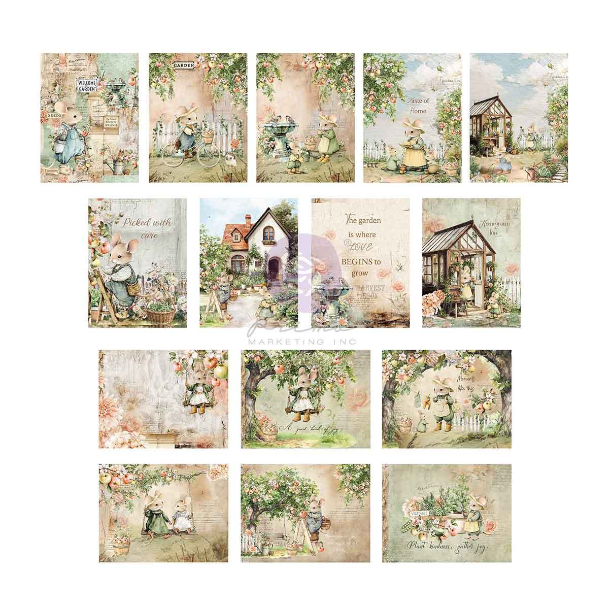 Homegrown Collection - 3” x 4” Journaling Cards | Three Girls Tale | Prima Marketing Inc