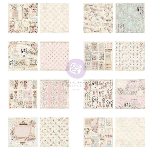Buttons & Keepsakes Collection 8”x8” Paper Pad | Frank Garcia | Prima Marketing Inc