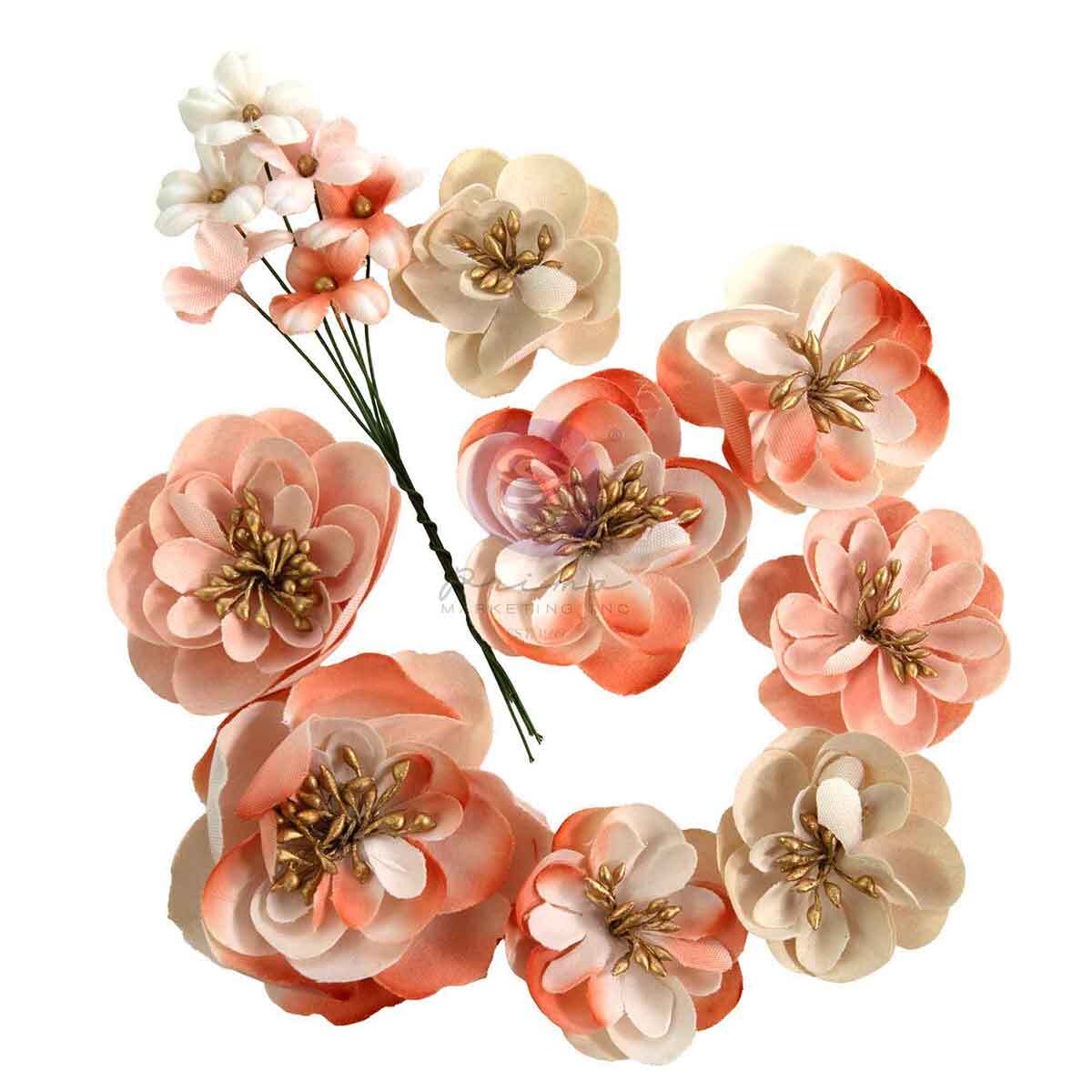 Homegrown Collection Flowers - Apple Blossom Garden, 9 pcs | Three Girls Tale | Prima Marketing Inc