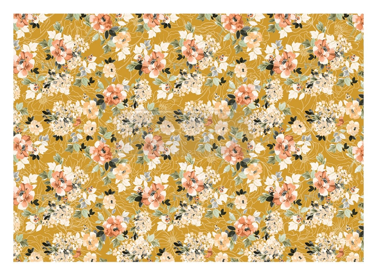 A3 Decoupage Rice Paper - Fleurette Dress | 1 sheet, 11.5"x16.25" | Redesign with Prima