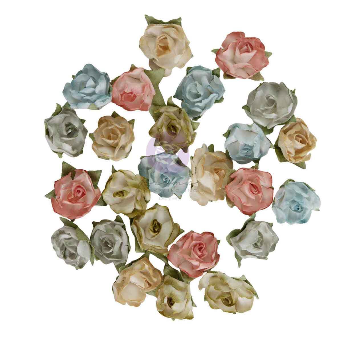 Homegrown Collection Flowers - Palette Blooms, 25 pcs | Three Girls Tale | Prima Marketing Inc