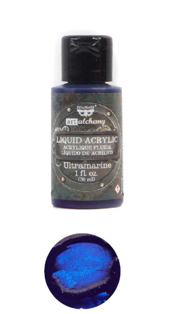 Liquid Acrylic Paint - Ultramarine | Finnabair | 30ml | Redesign with Prima
