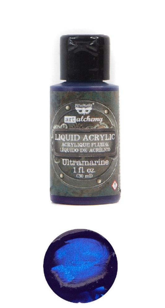Liquid Acrylic Paint - Ultramarine | Finnabair | 30ml | Redesign with Prima