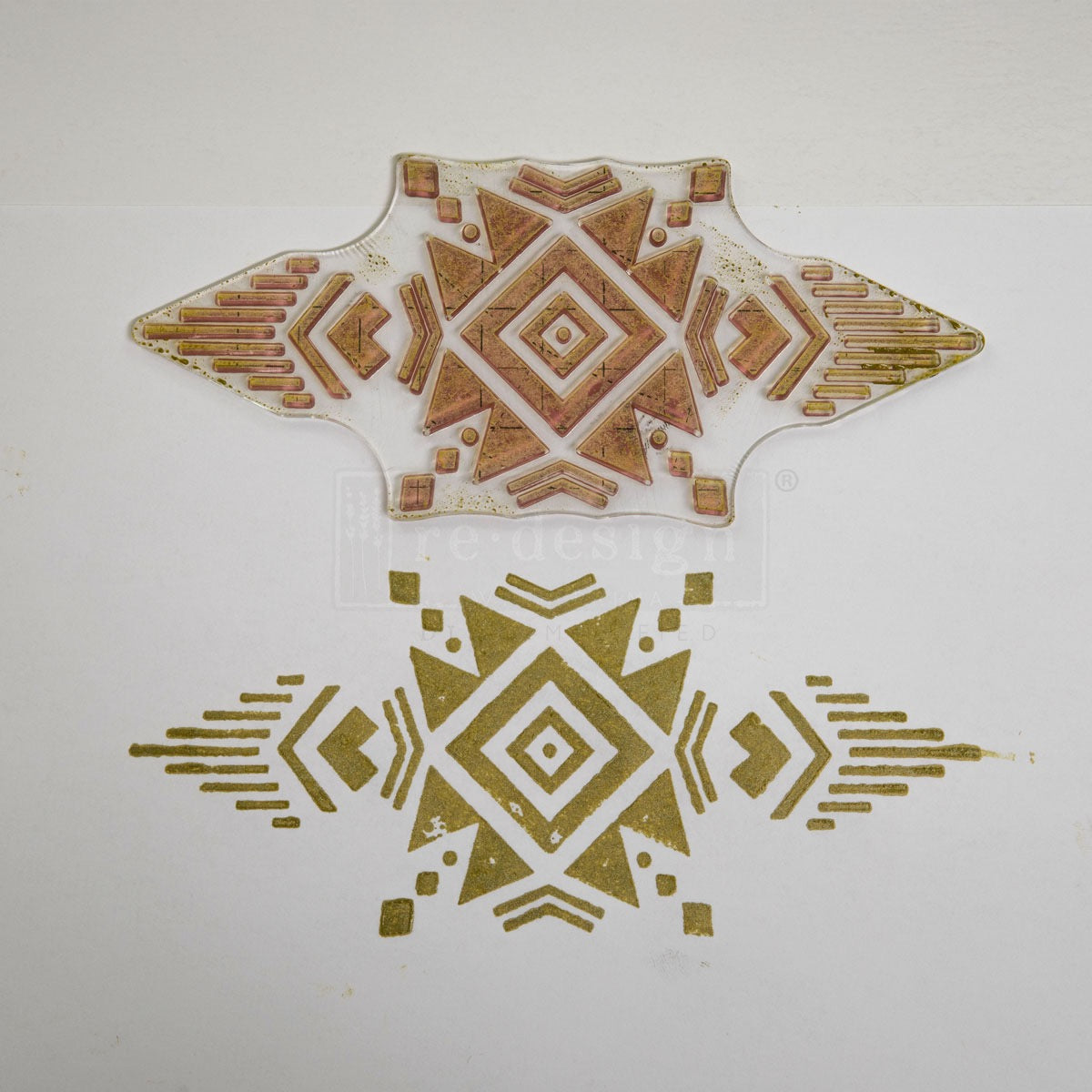 Decor Stamp - Tribal Prints | 1 pc, 12”x12” | Reduced Price | Redesign with Prima