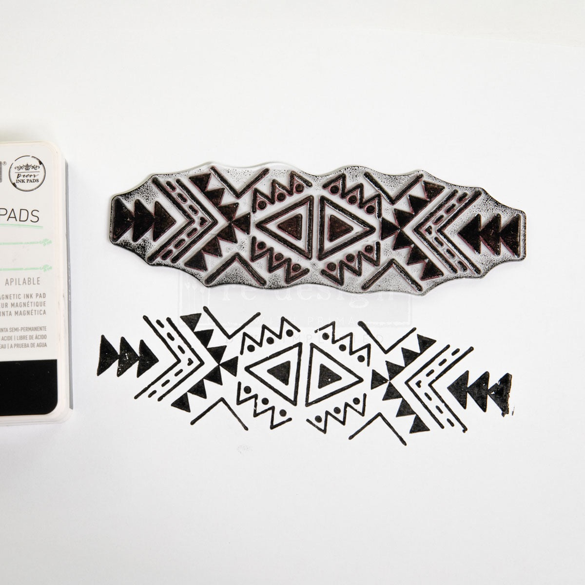 Decor Stamp - Tribal Prints | 1 pc, 12”x12” | Reduced Price | Redesign with Prima