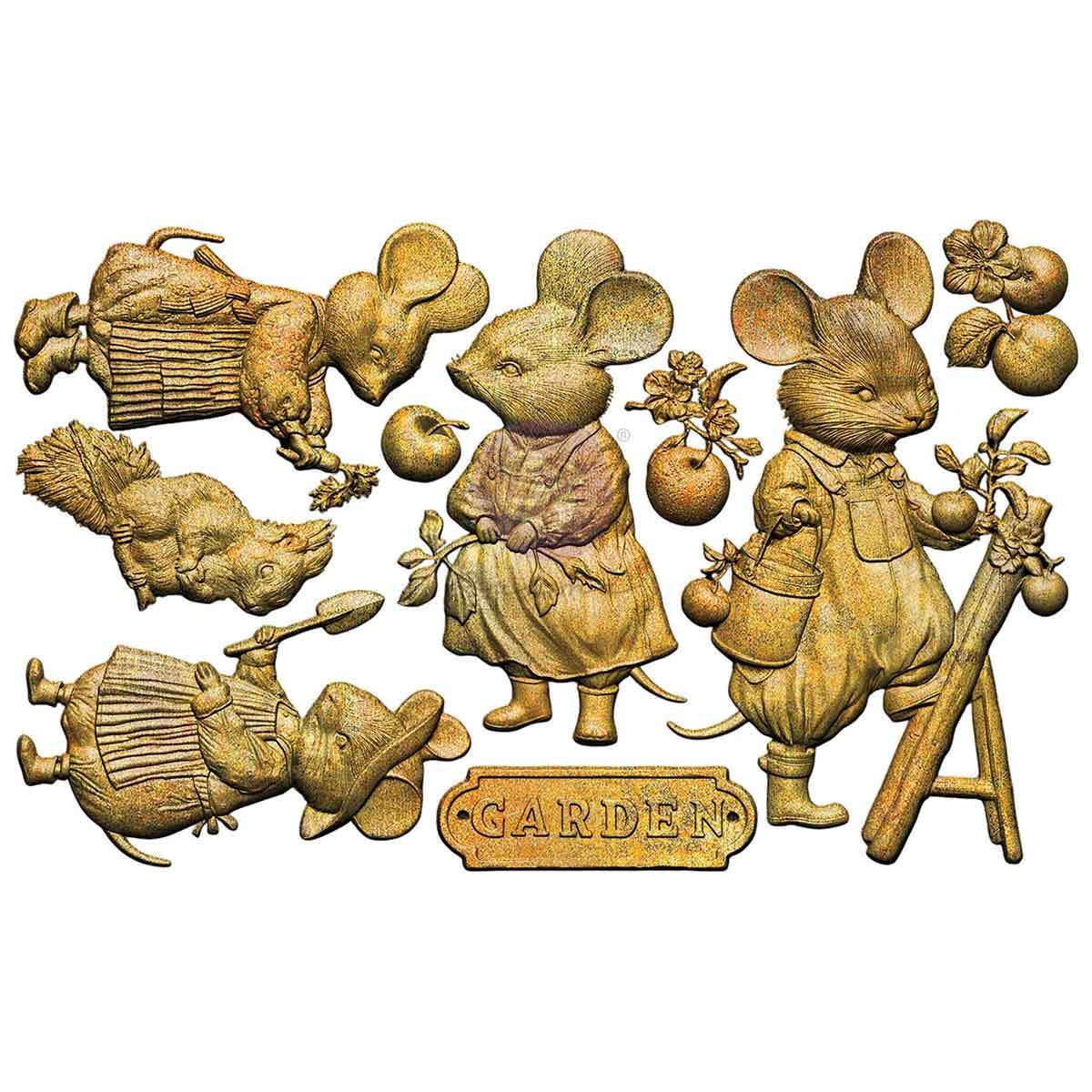 Homegrown Decor Collection Mould® - Tiny Gardeners | 5x8” | Three Girls Tale | Prima Marketing Inc