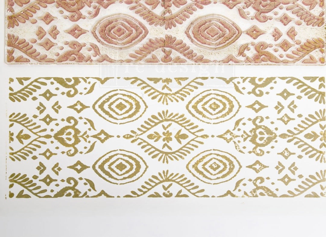 Decor Stamp - Elemental Borders | 1 pc, 12”x12” | Reduced Price | Redesign with Prima