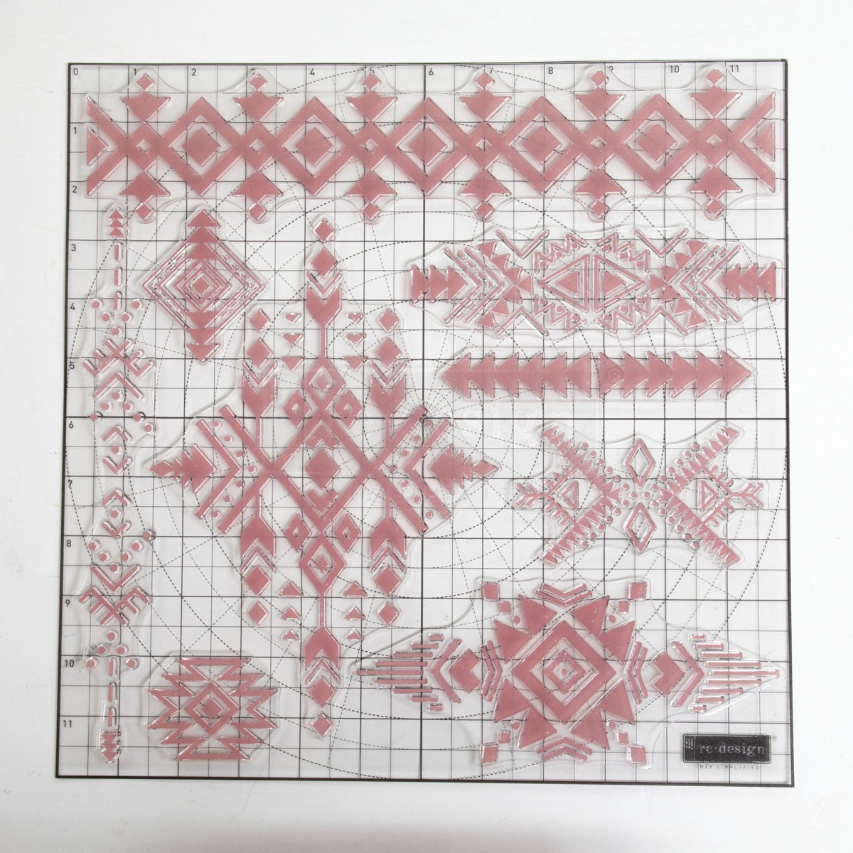 Decor Stamp - Tribal Prints | 1 pc, 12”x12” | Reduced Price | Redesign with Prima