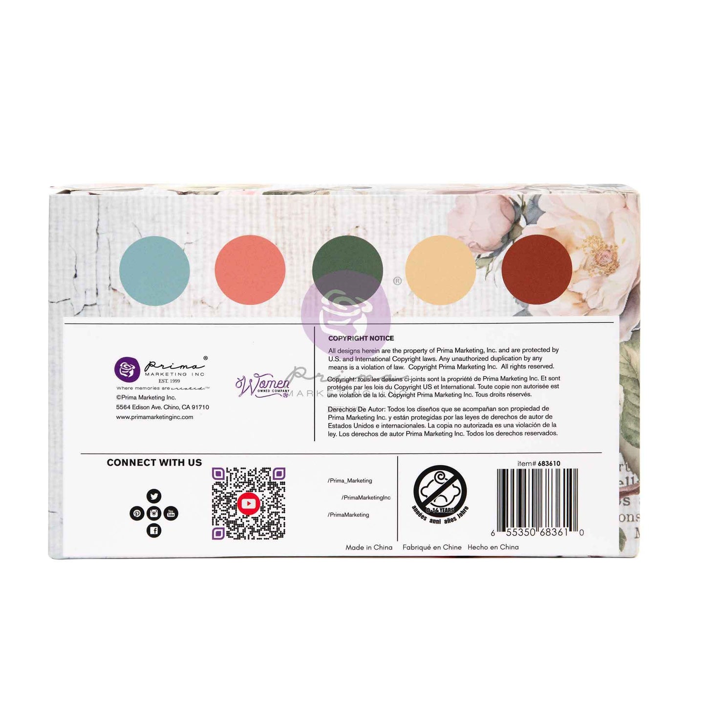 Homegrown Collection - Acrylic Paint Pack, Color Chronicles | 5 colors, 2fl ozs each | Three Girls Tale | Prima Marketing Inc