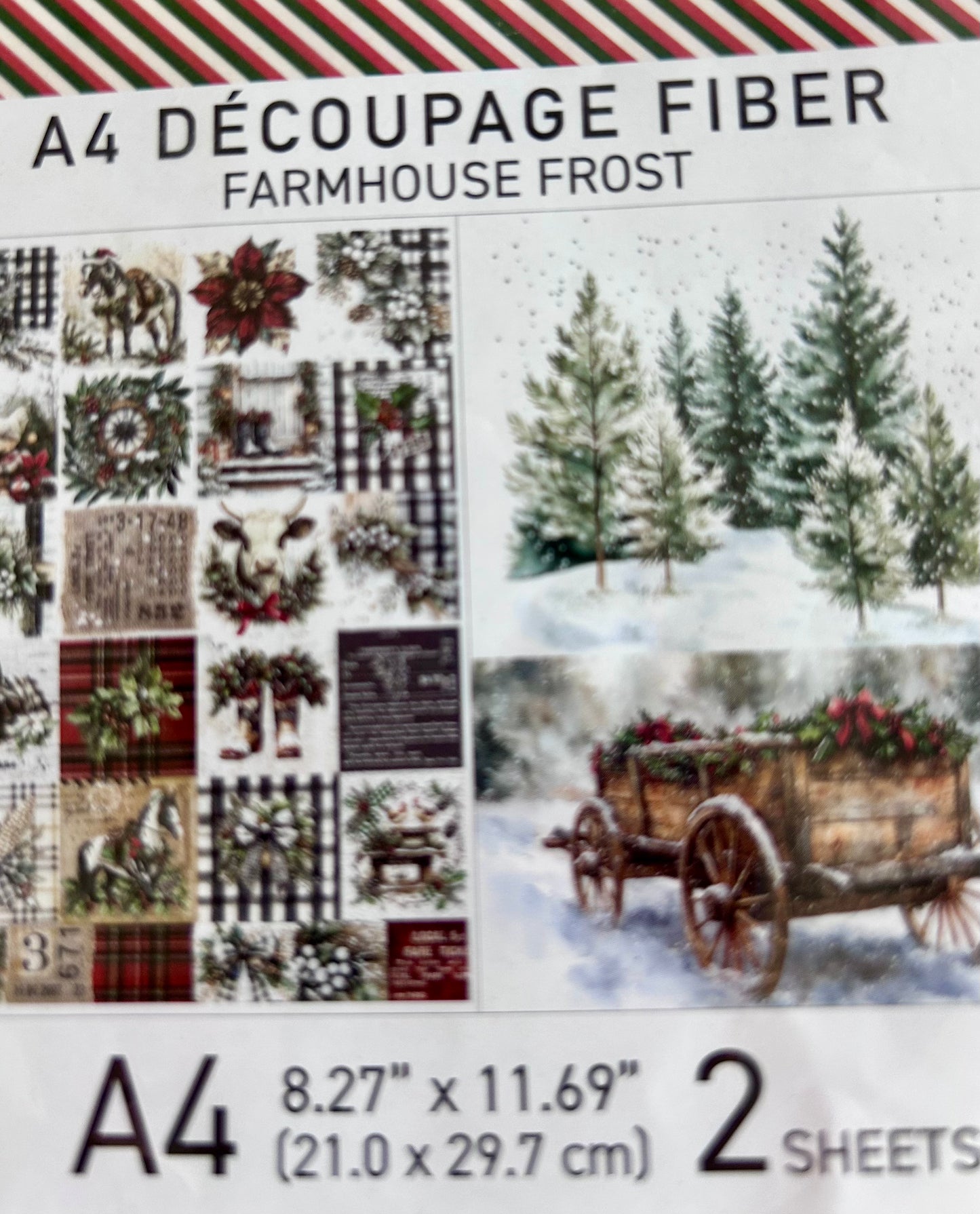 A4 Decoupage Fiber Pack - Farmhouse Frost