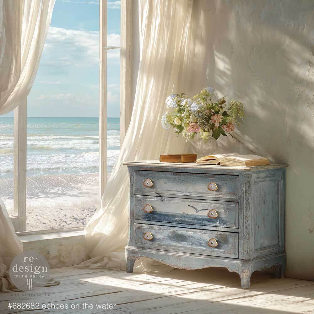 Decoupage Tissue Paper - Echoes on the Water | 19.5”x30” | Redesign with Prima