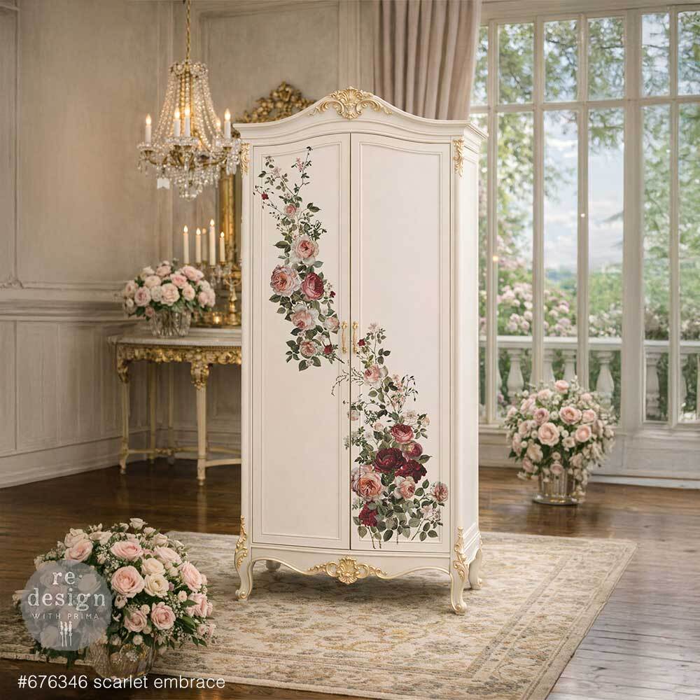 Large Decor Transfers® - Scarlet Embrace | 24” x 35” | Redesign with Prima
