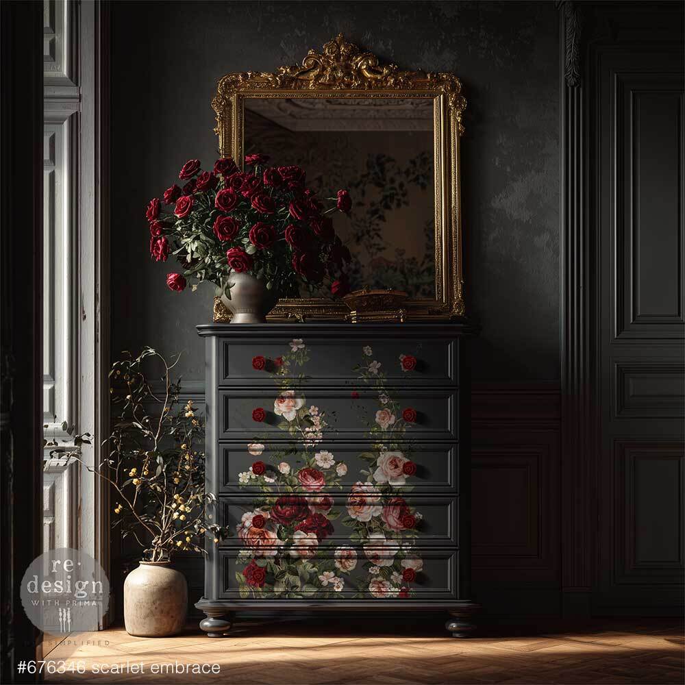 Large Decor Transfers® - Scarlet Embrace | 24” x 35” | Redesign with Prima