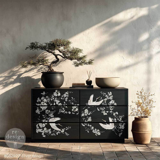 Large Decor Transfers® - Silver Wings | 24” x 35” | Redesign with Prima