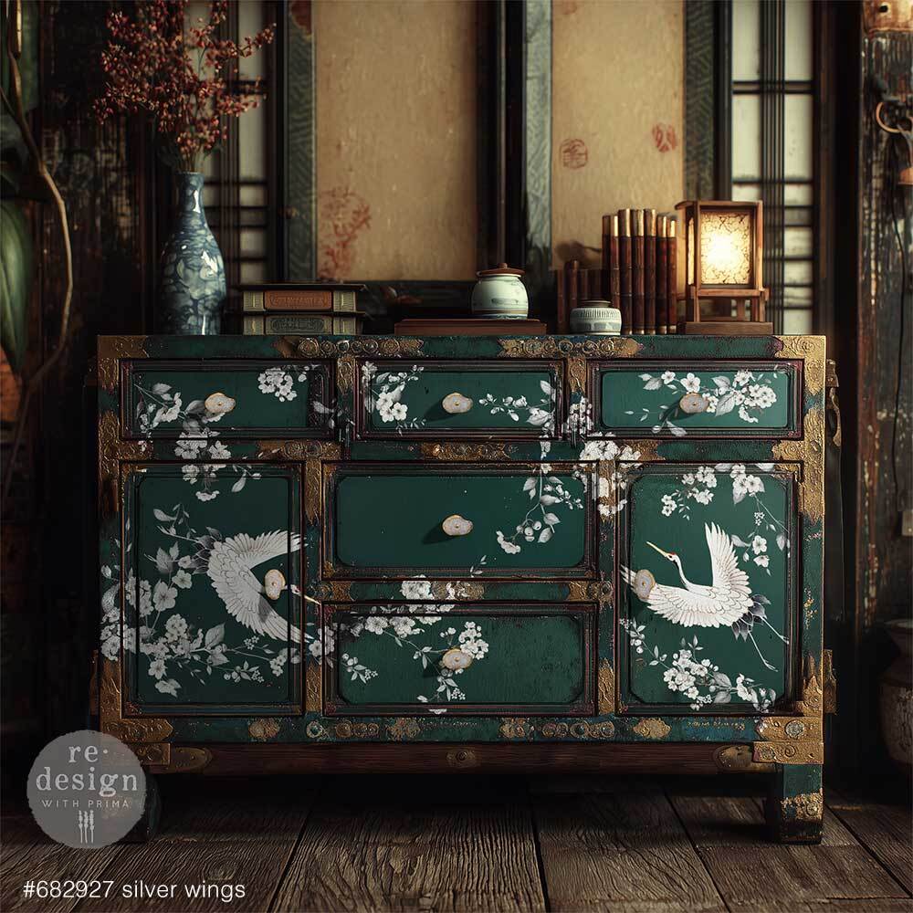 Large Decor Transfers® - Silver Wings | 24” x 35” | Redesign with Prima