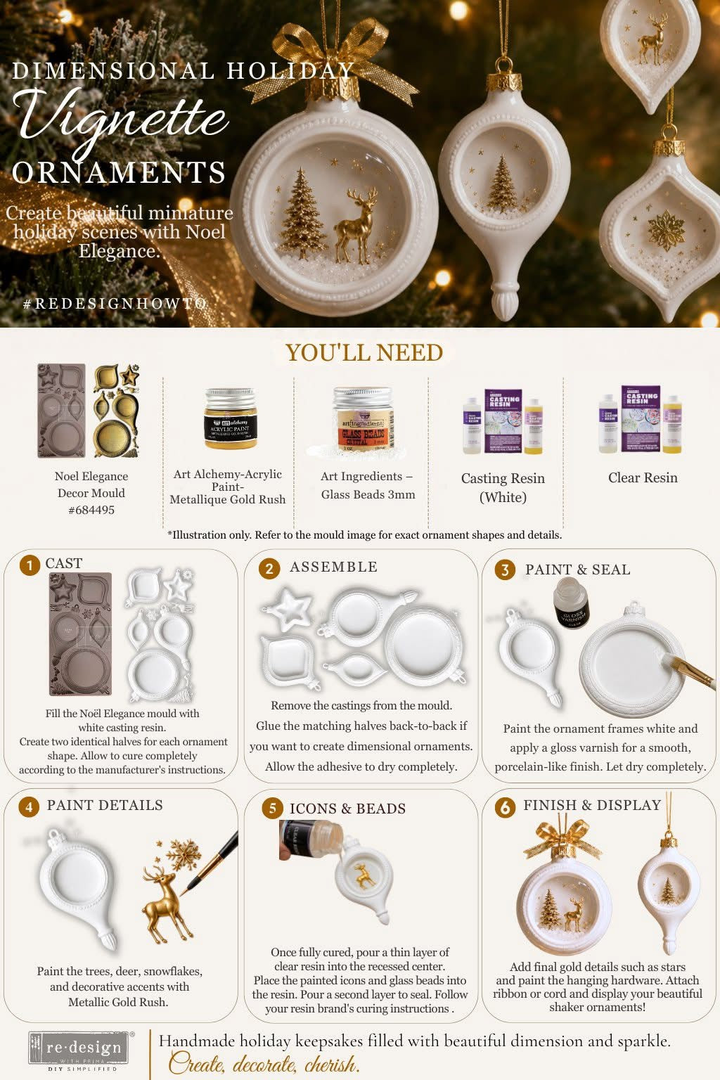 Decor Moulds® - NoeL Elegance | Home for the Holidays | Redesign with Prima