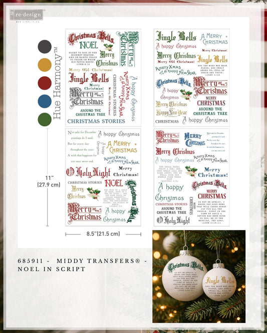 Middy Plus Transfers® - Noel In Script | NEW! | Redesign with Prima