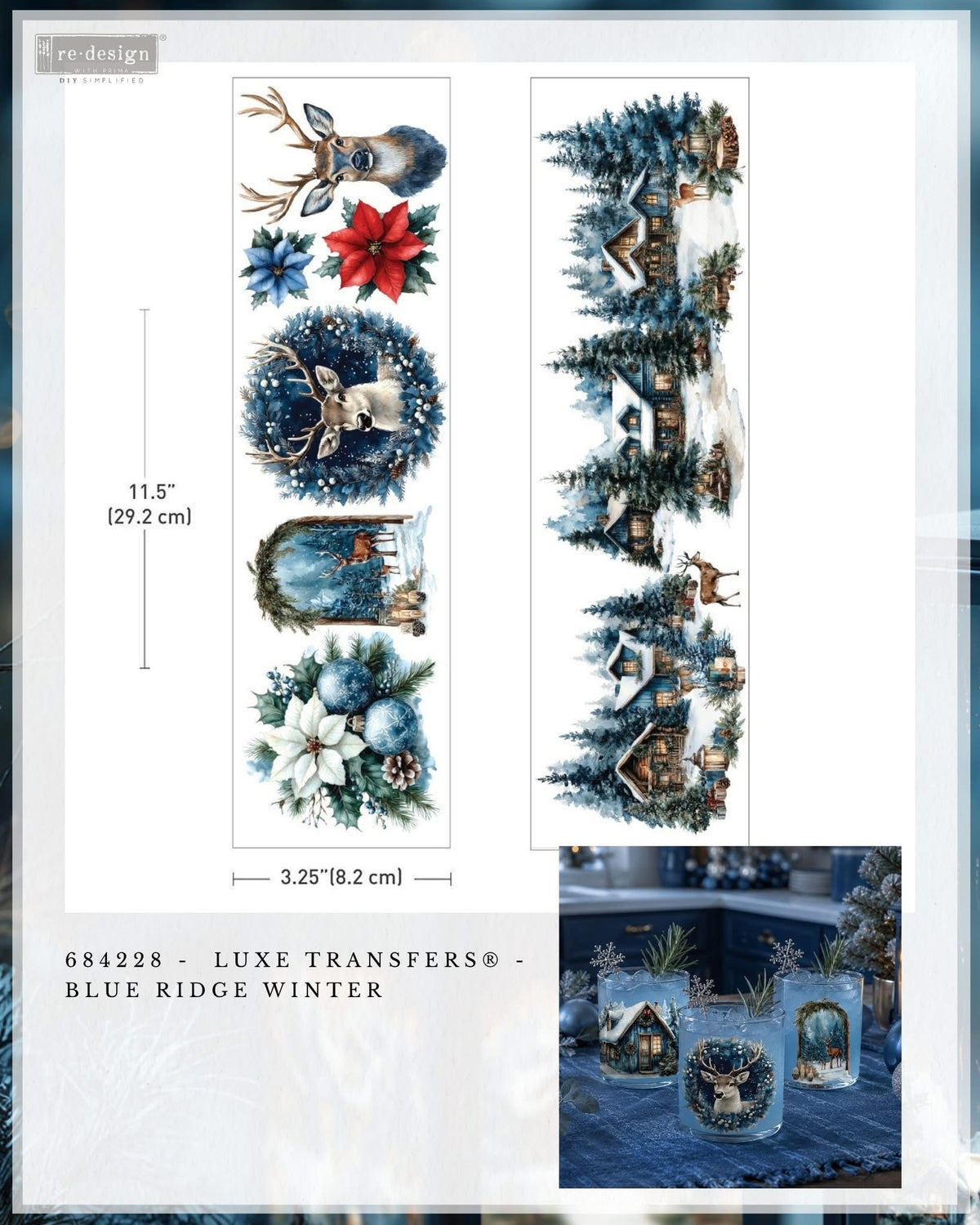 Luxe Transfers® - Blue Ridge Winter | NEW! | Redesign with Prima