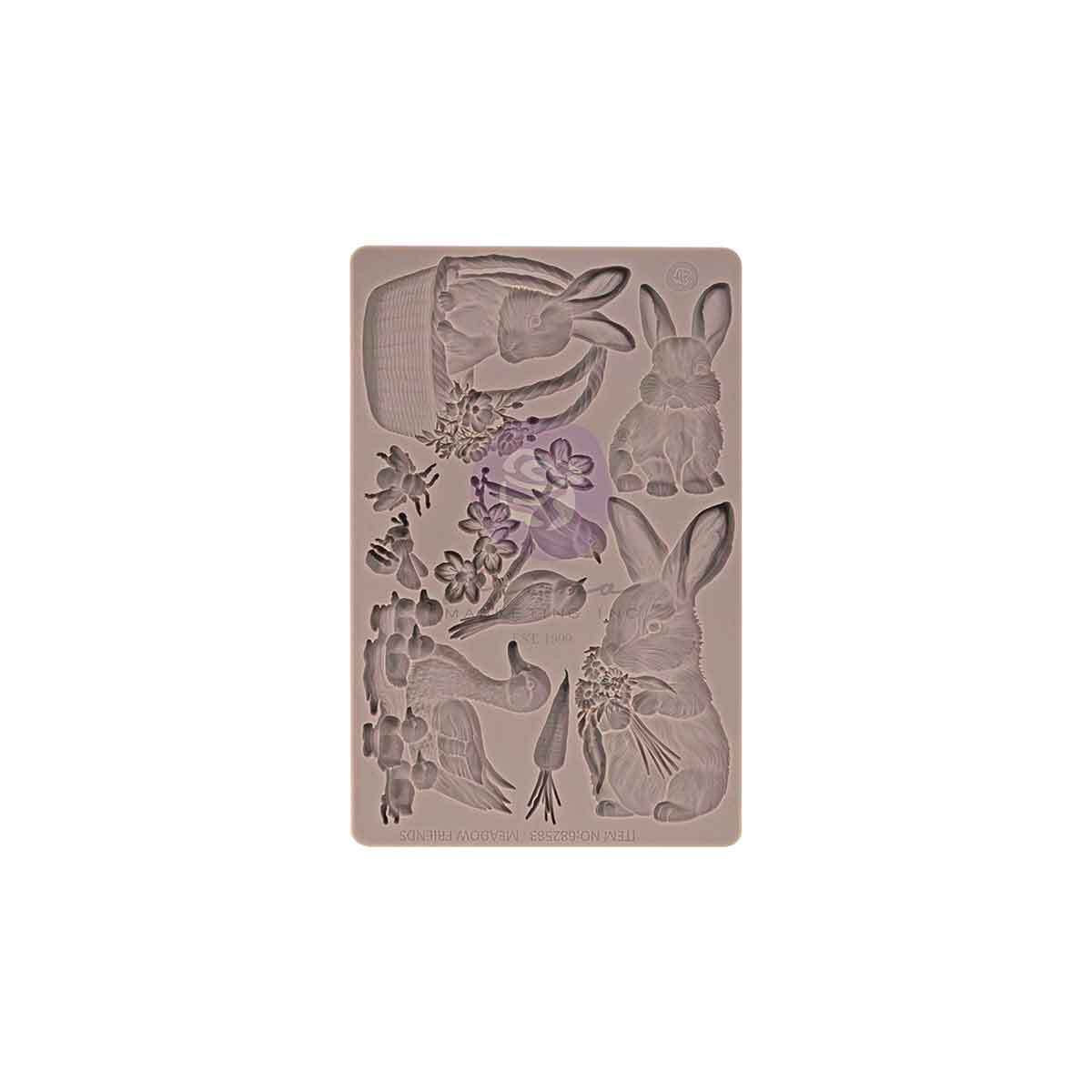 Among the Wildflowers Decor Collection Mould® - Garden Friends | 5x8” | Three Girls Tale | Prima Marketing Inc