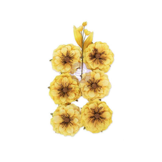 Among the Wildflowers Collection Flowers - Honey Bloom, 7 pcs | Three Girls Tale | Prima Marketing, Inc