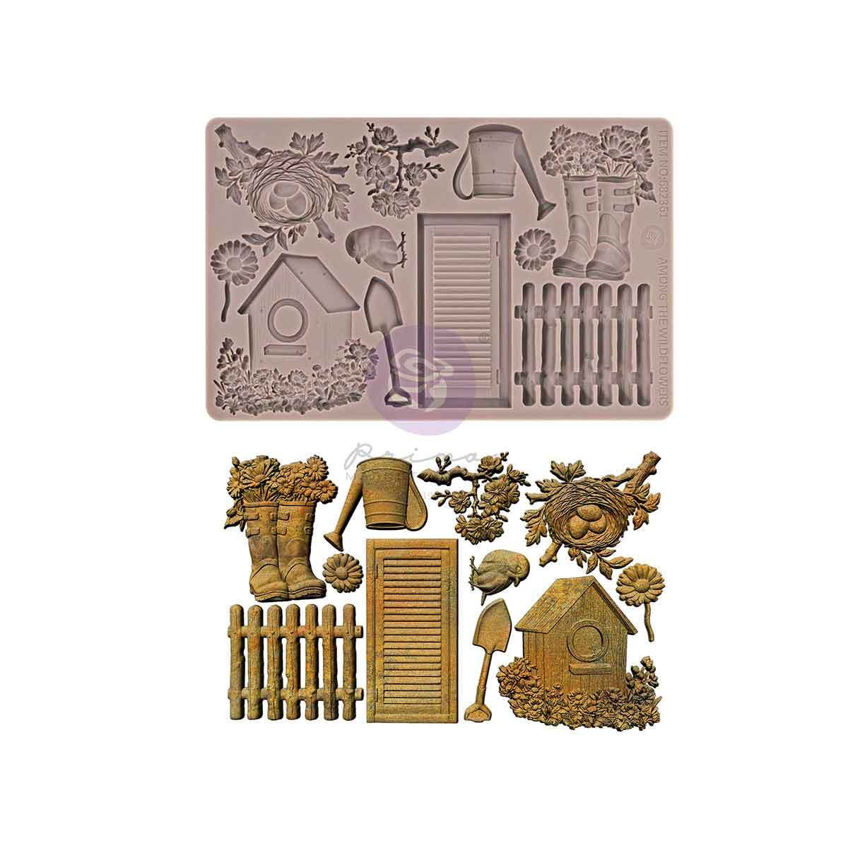 Among the Wildflowers Decor Collection Mould® - Spring Tales | Three Girls Tale | Prima Marketing Inc