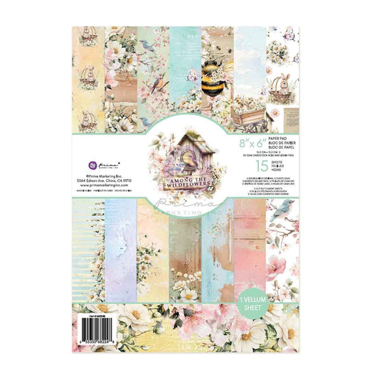 Among the Wildflowers Collection - 6x8 Paper Pad | Three Girls Tale | Prima Marketing Inc