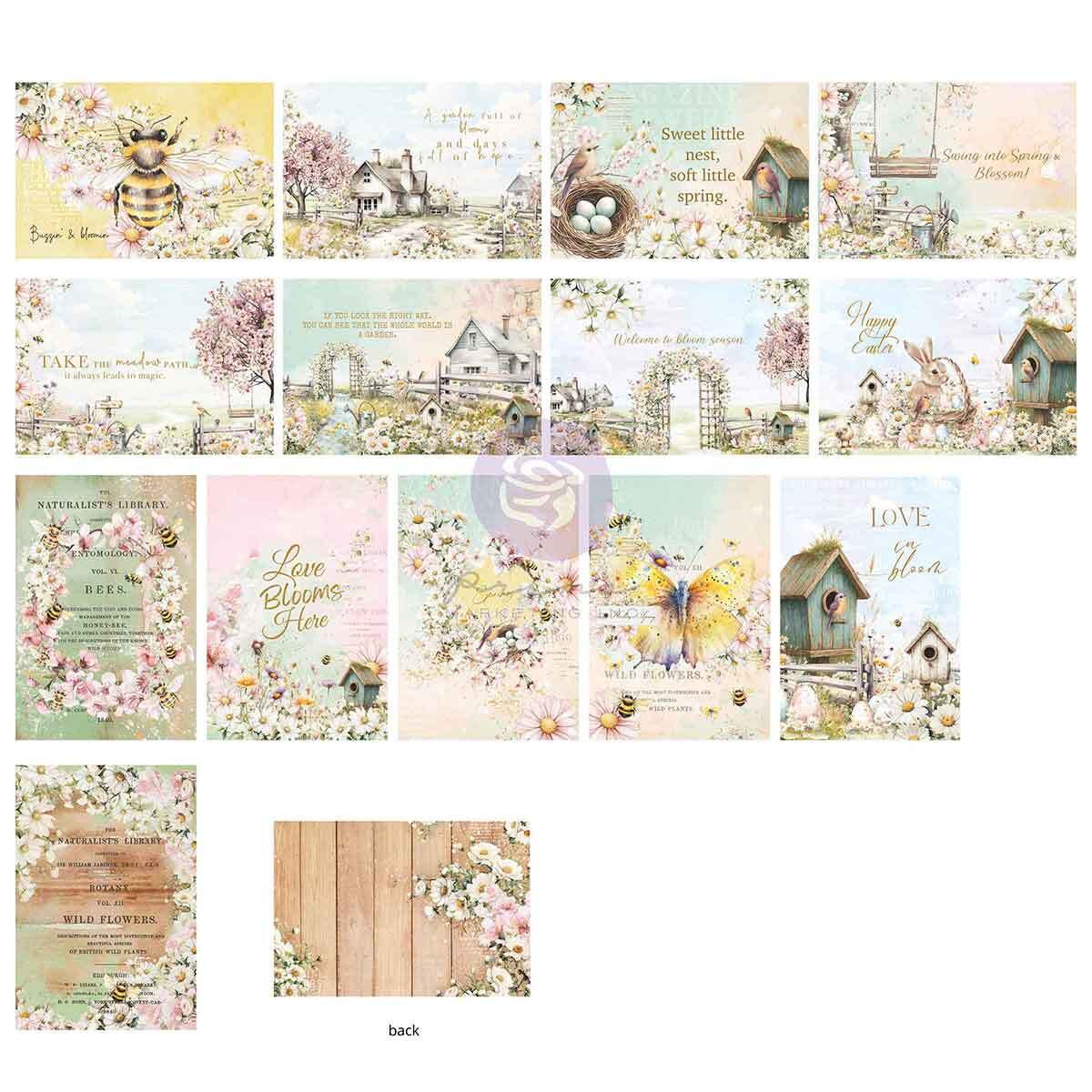 Among the Wildflowers Collection - 4x6 Journaling Cards | Three Girls Tale | Prima Marketing Inc