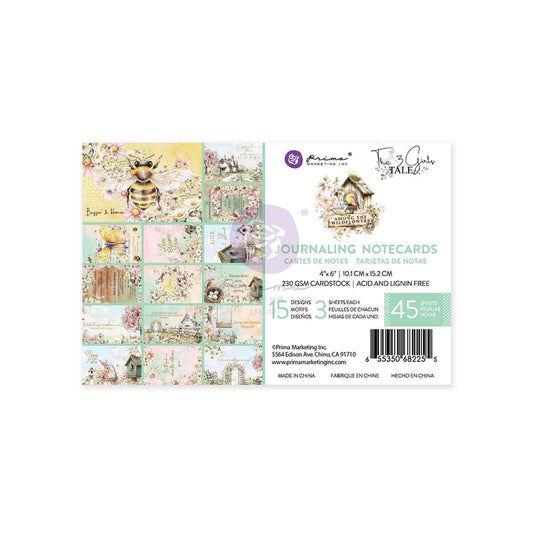 Among the Wildflowers Collection - 4x6 Journaling Cards | Three Girls Tale | Prima Marketing Inc