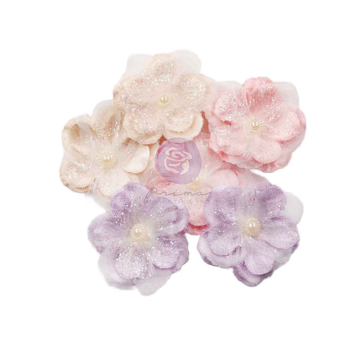Sweet Spring Collection Flowers - Soft and Fuzzy, 6 pcs | Frank Garcia | Prima Marketing Inc
