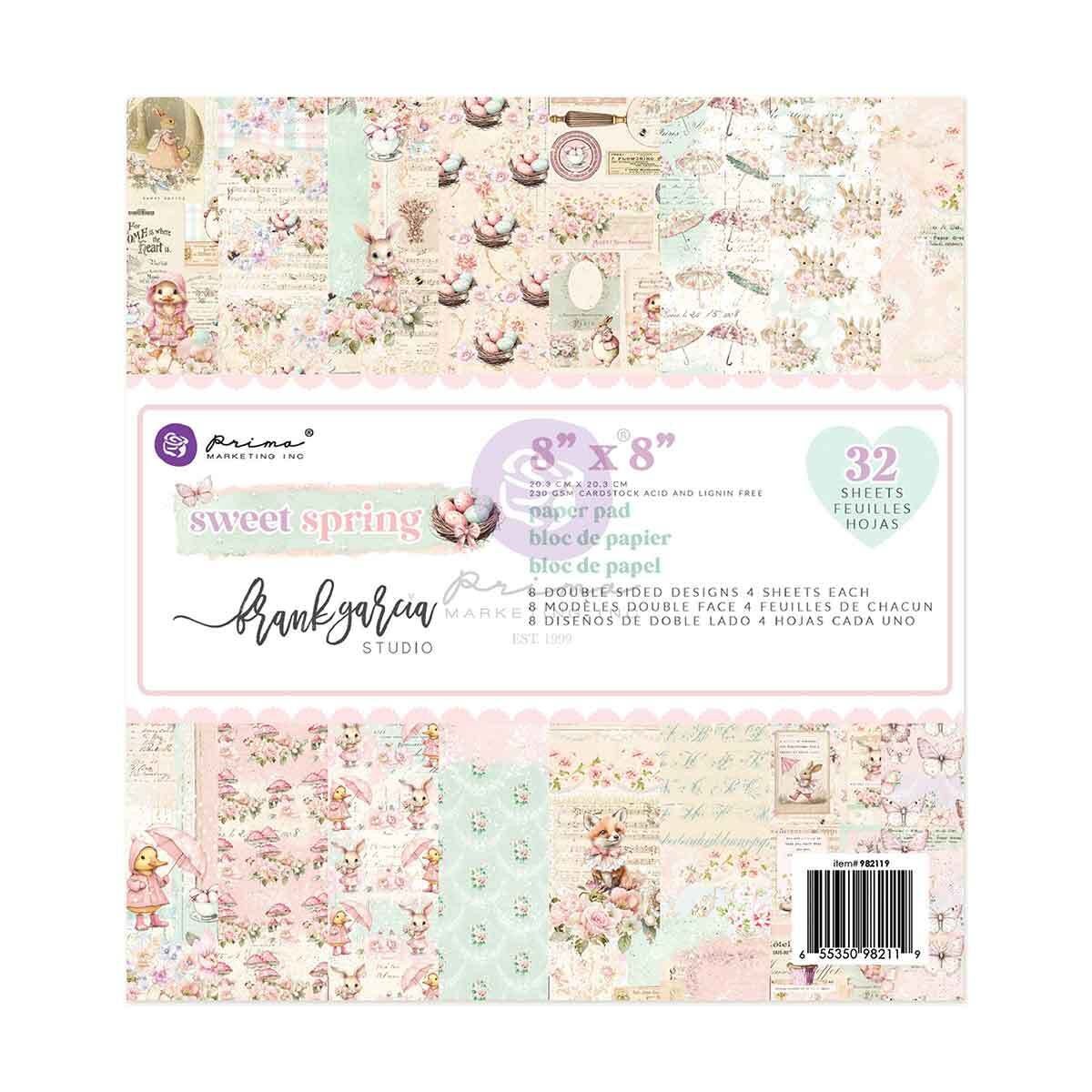 Sweet Spring Collection 8”x8” Paper Pad | Frank Garcia | Prima Marketing Inc
