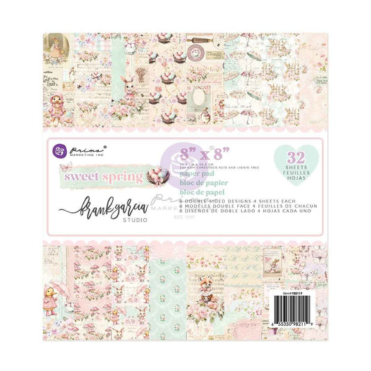 Sweet Spring Collection 8”x8” Paper Pad | Frank Garcia | Prima Marketing Inc