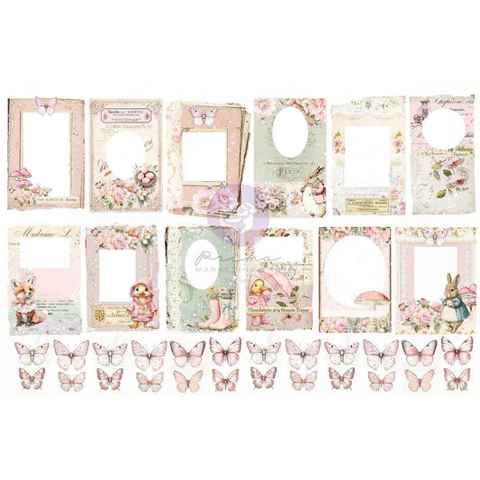 Sweet Spring Collection Ephemera - Butterflies and Frames | 72 pcs with foil accents | Frank Garcia | Prima Marketing Inc