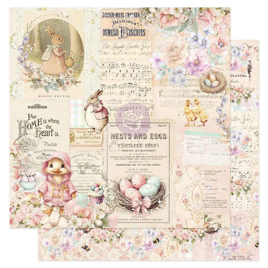 Sweet Spring Collection Scrapbook Paper - Home is Where The Heart Is |1 sheet, 12x12 | Frank Garcia | Prima Marketing Inc
