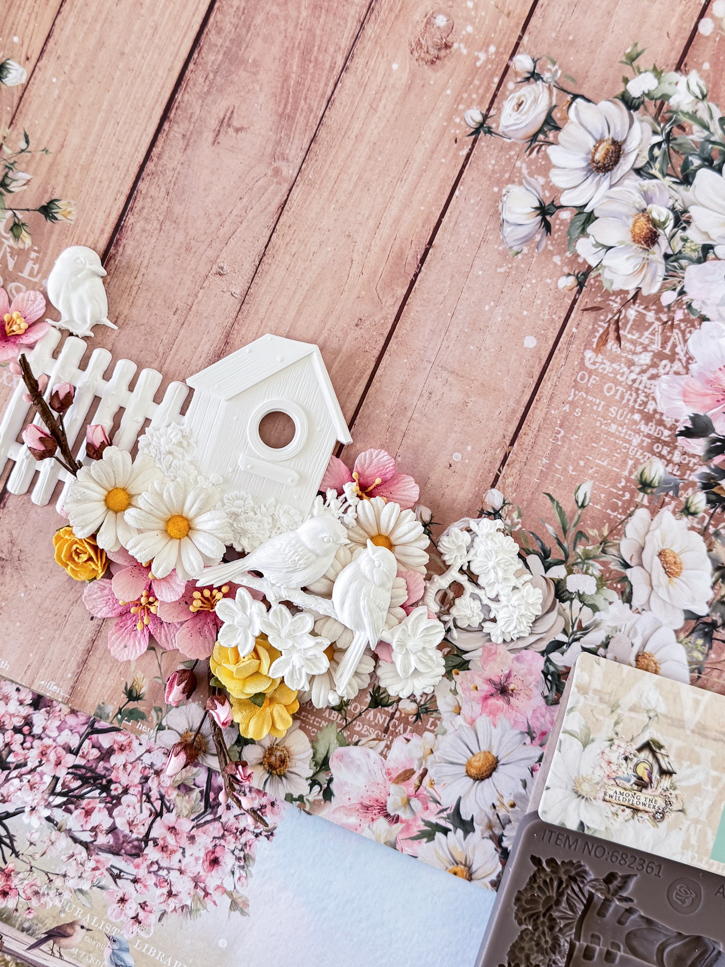 Among the Wildflowers Decor Collection Mould® - Spring Tales | Three Girls Tale | Prima Marketing Inc