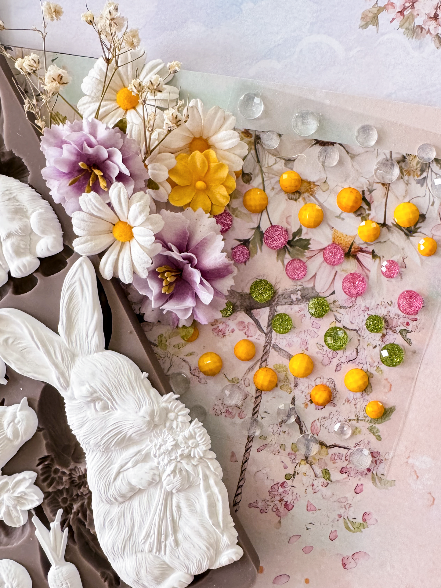 Among the Wildflowers Collection Flowers - Bloom Market, 12 pcs | Three Girls Tale | Prima Marketing Inc