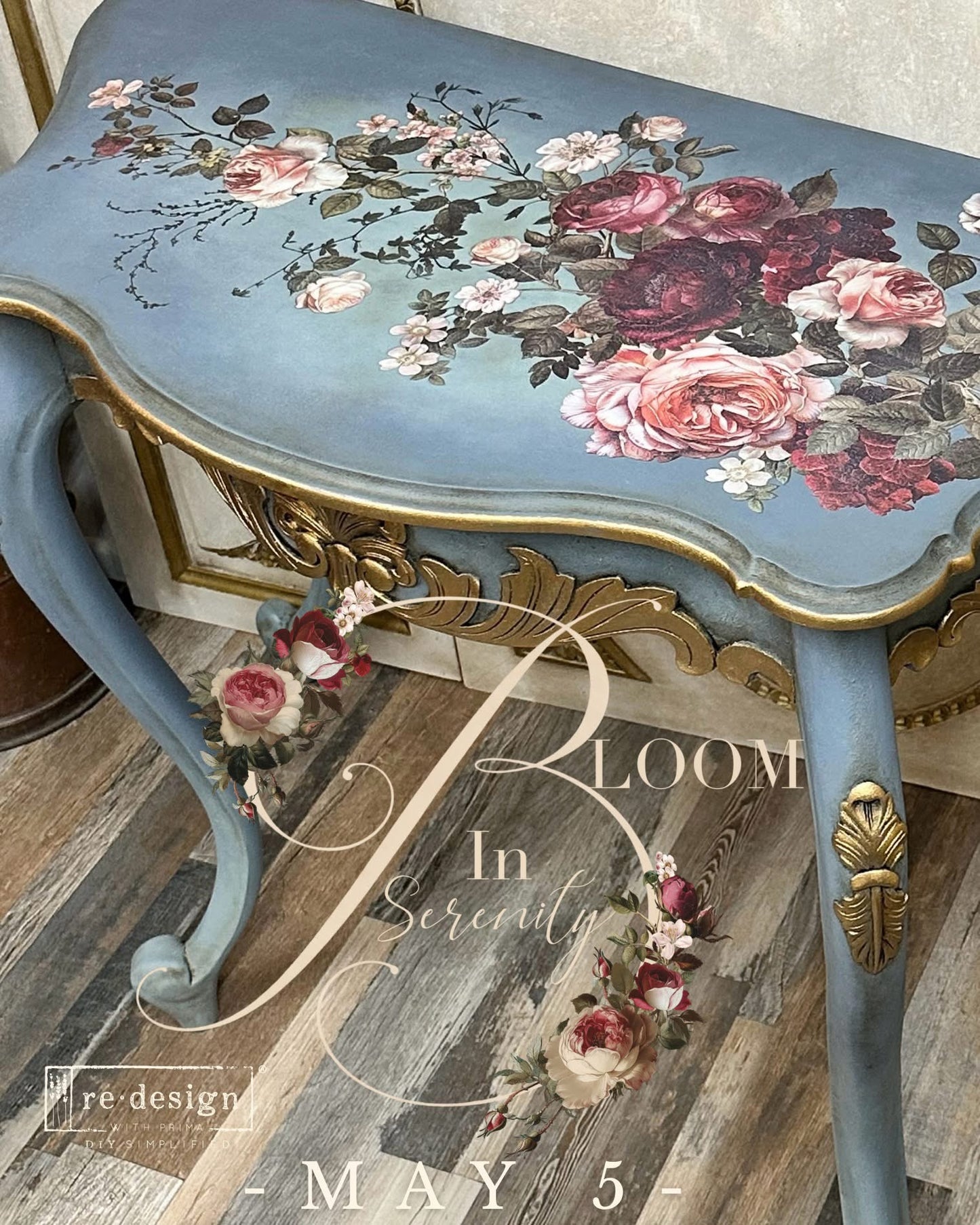 Large Decor Transfers® - Scarlet Embrace | 24” x 35” | Redesign with Prima