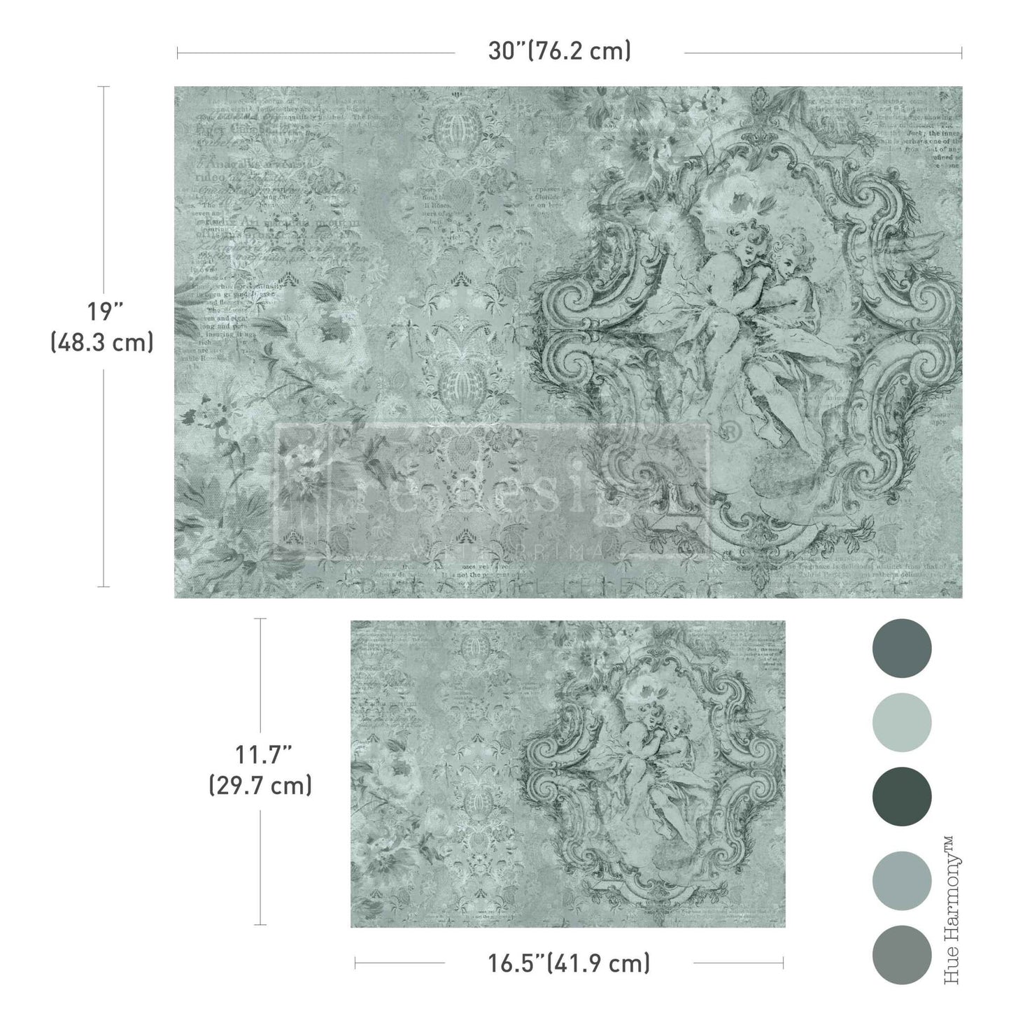 Double Delight Decoupage Fiber Set - Jardin Des ChéRubins | 2 sizes | Redesign with Prima