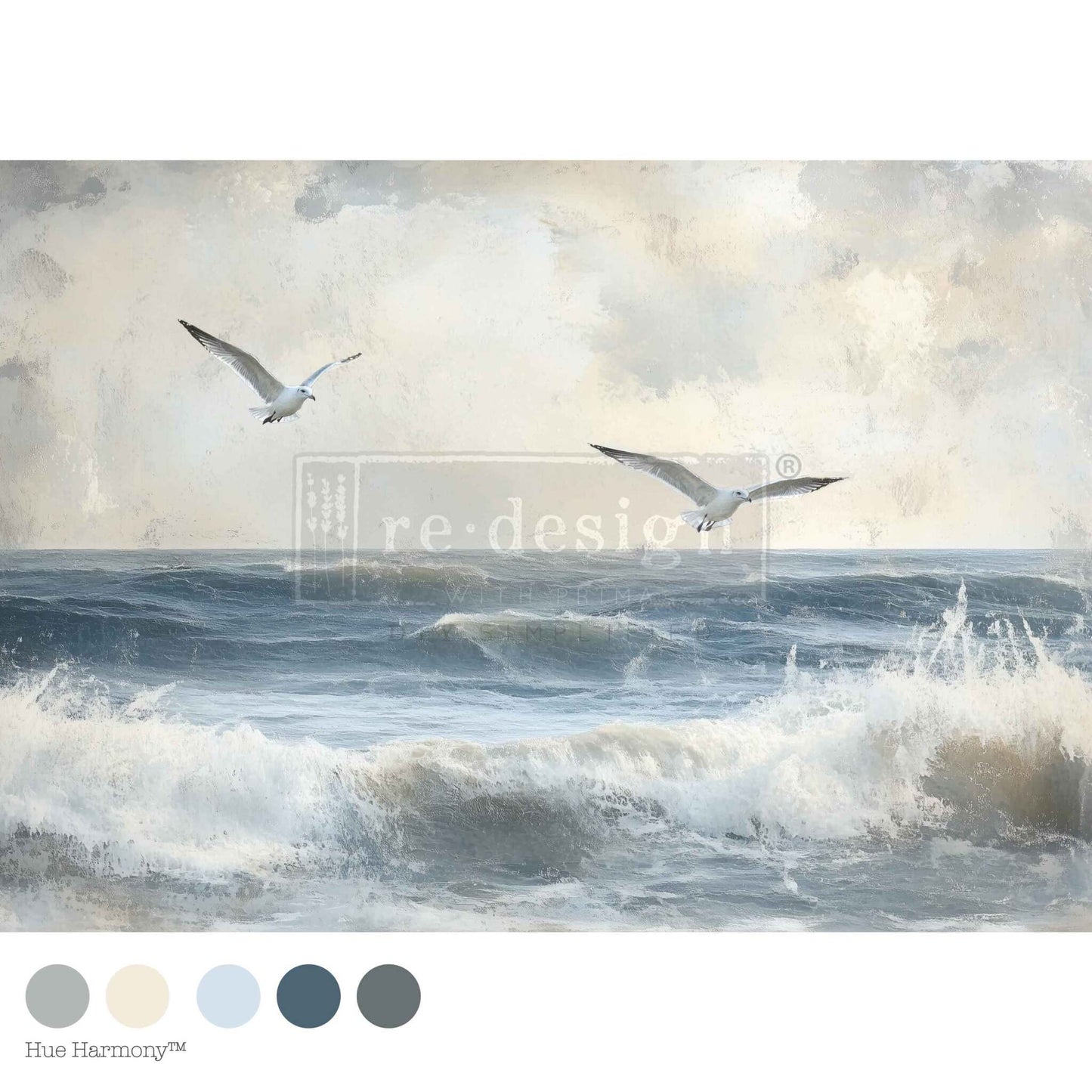 Decoupage Tissue Paper - Echoes on the Water | 19.5”x30” | Redesign with Prima