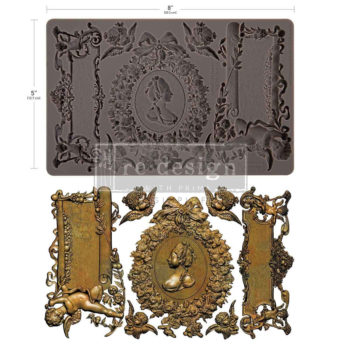Decor Mould® - Ombres Florales | 5” x 8” x 8mm | Redesign with Prima