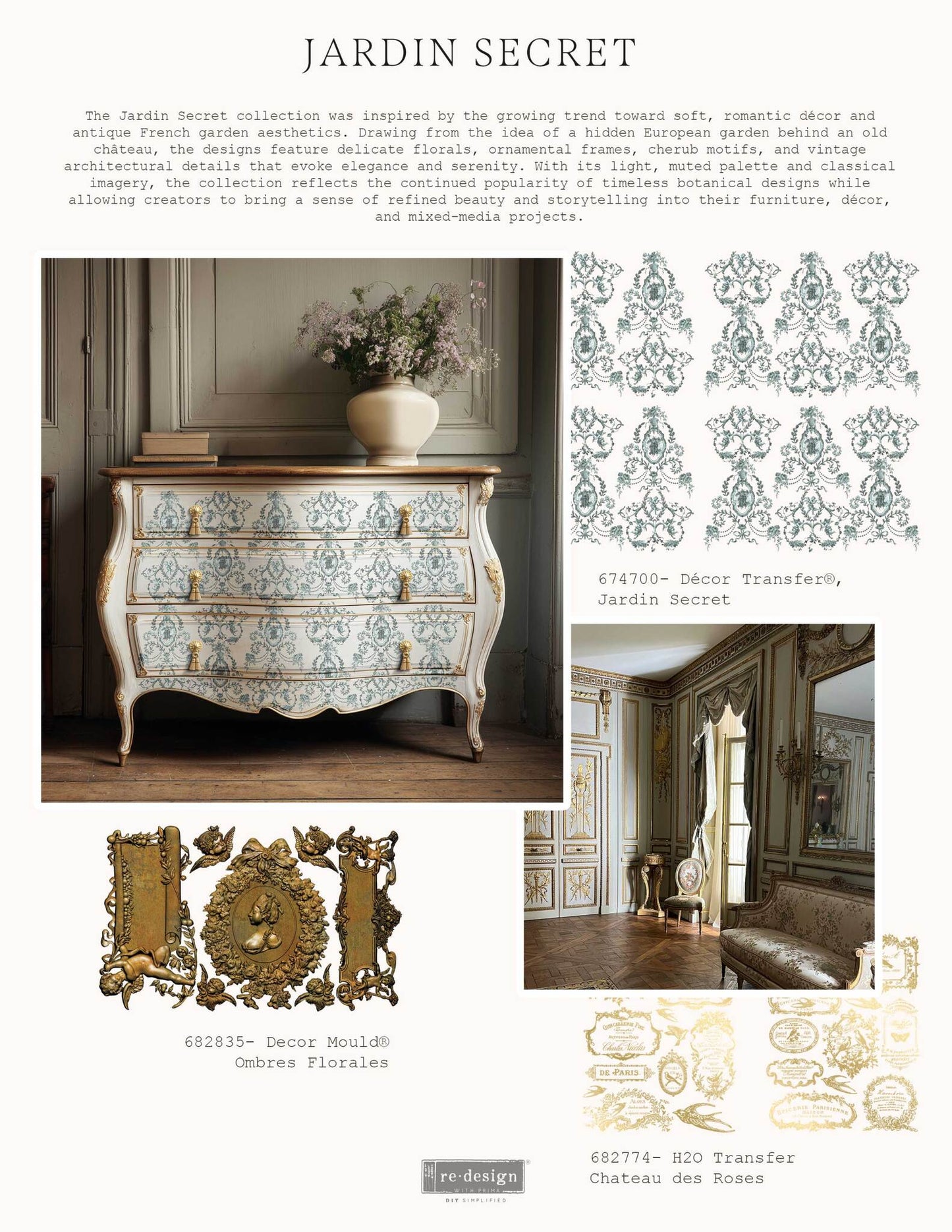 Large Decor Transfers® - Jardin Secret | 24” x 35” | Redesign with Prima