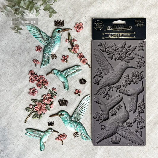 Decor Mould® - Bloom and Flutter | 5” x 10” x 8mm | Redesign with Prima