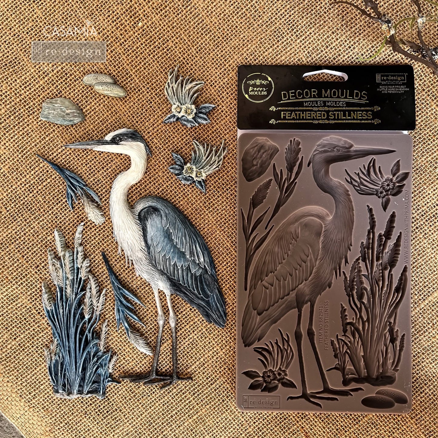 Decor Mould® - Feathered Stillness | 5” x 8” x 8mm | Redesign with Prima