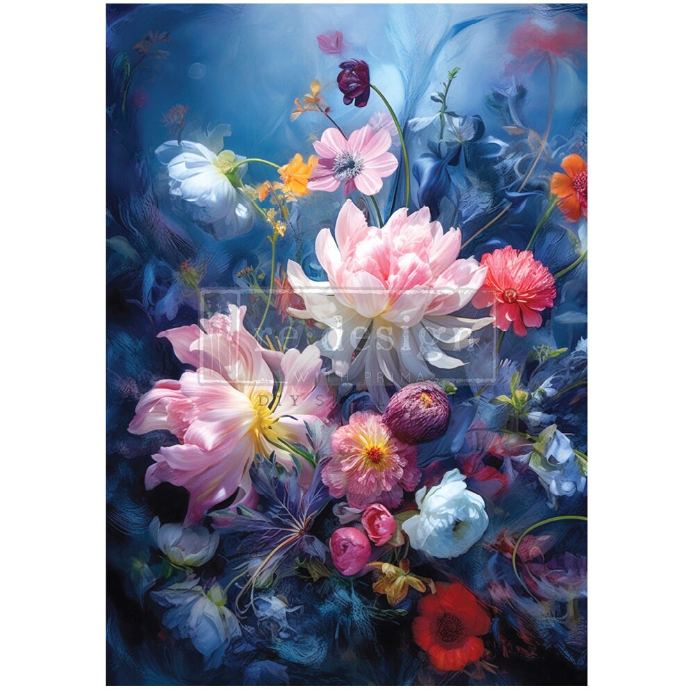 A1 Decoupage Fiber - Enchanted Garden | Measures 23.4”x33.1”, 1 pc | RedesignwithPrima