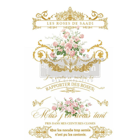 Large Decor Transfers® - Les Roses | Kacha | 2 pc, 24”x30” | Redesign with Prima