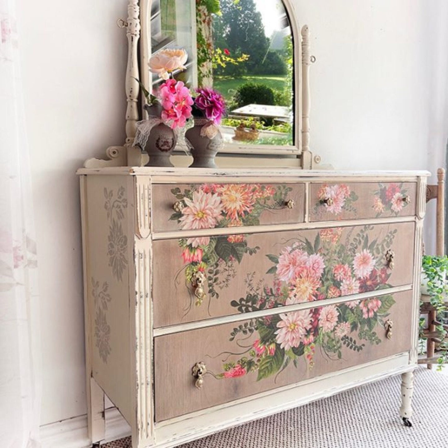 Large Decor Transfers® - Dahlia Forever | 2 sheets, 24”x35” | Redesign with Prima