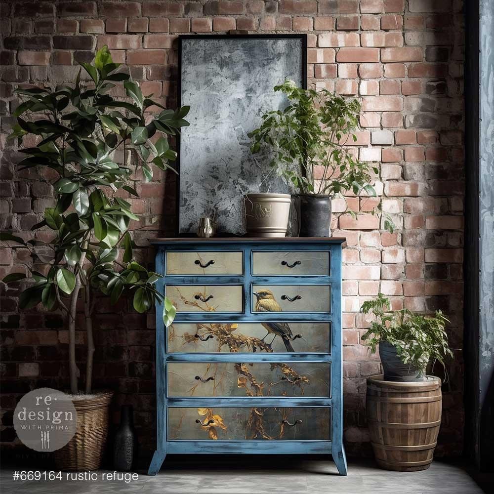 A1 Decoupage Fiber - Rustic Refuge | 1 sheet, 23.4”x33.1” | Redesign with Prima