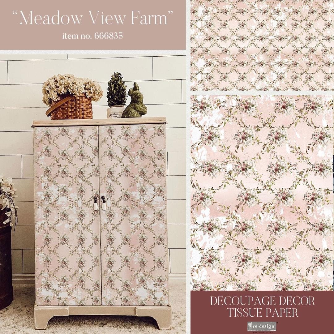 Decoupage Tissue Paper - Meadow View Farm | 19.5”x30” | Redesign with Prima